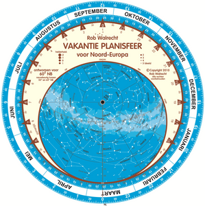 Sterrenkaart - Planisfeer Vakantieplanisfeer Noord-Europa (60° NB) | R