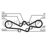 Getande riem CONTINENTAL CTAM, u.a. für Subaru