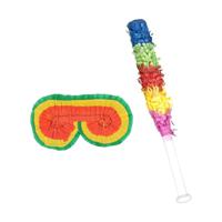 Verjaardag - Pinata set - blinddoek en stok - 43cm - thumbnail