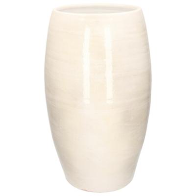 Mica Decorations Bloemenvaas shiny wit - keramiek - boeket vaas - H50 x D30 cm