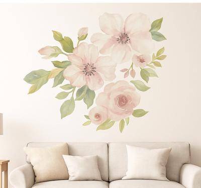 Magnolia in waterverf woonkamer muursticker