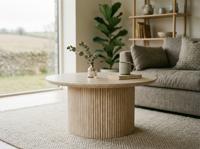 Ovale salontafel LARUSSO 80 cm travertijn