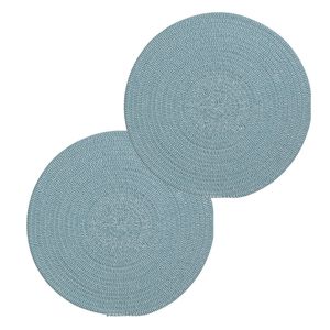 Set van 8x stuks placemats groen katoen 38 cm