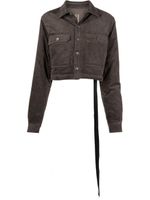 Rick Owens DRKSHDW veste crop en velours côtelé - Gris