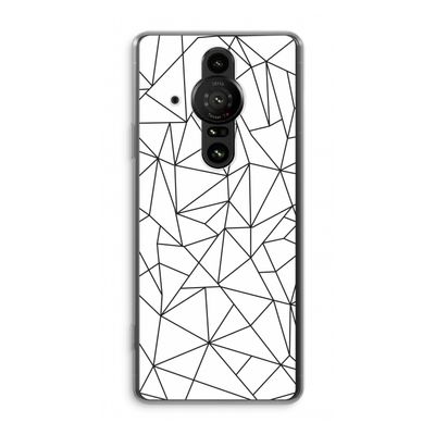 Geometrische lijnen zwart: Sony Xperia Pro-I Transparant Hoesje