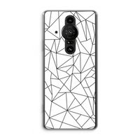 Geometrische lijnen zwart: Sony Xperia Pro-I Transparant Hoesje
