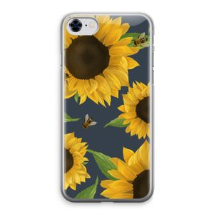 Sunflower and bees: iPhone 8 Transparant Hoesje
