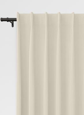Niue gordijn - Beige met enkele plooi