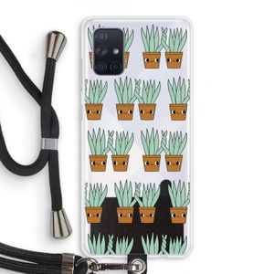Sansevieria: Samsung Galaxy A71 Transparant Hoesje met koord