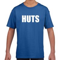 HUTS fun t-shirt blauw voor kids XL (158-164)  -