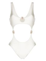 Cult Gaia maillot de bain à fleurs - Blanc