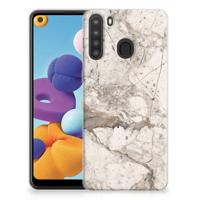 Samsung Galaxy A21 | TPU | Siliconen hoesje | Marmer Beige