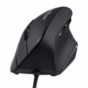 Perixx Vertikal Perimice-515 II Ergonomische muis USB Optisch Zwart 6 Toetsen 1600 dpi Ergonomisch