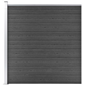 VidaXL Schuttingpaneel 175x186 cm hkc zwart