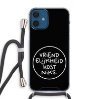 Vriendelijkheid: iPhone 12 Transparant Hoesje met koord