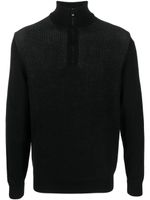 BOSS ribbed half-zip jumper - Noir - thumbnail