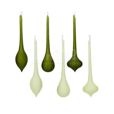 Kerstornament Retro Swirls Glas 31cm Assorti 1st