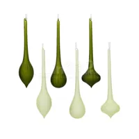 Kerstornament Retro Swirls Glas 31cm Assorti 1st