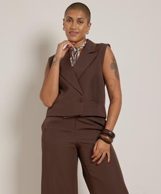 kort gilet met knoopsluiting kort gilet met knoopsluiting