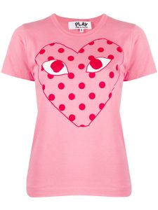 Comme Des Garçons Play t-shirt à pois - Rose