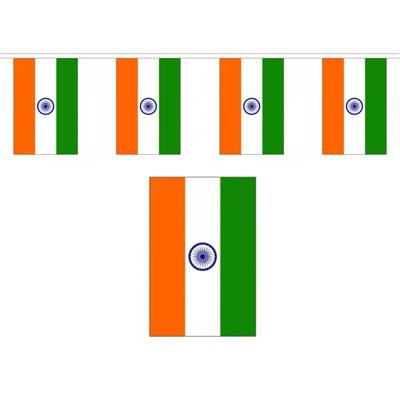 Vlaggenlijn van vlaggetjes van India - polyester - 900 cm - landen versieringen