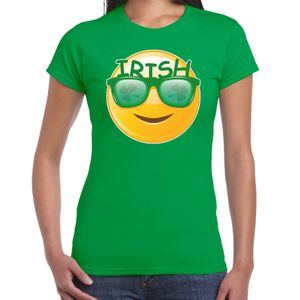 Irish emoticon / St. Patricks day t-shirt / kostuum groen dames