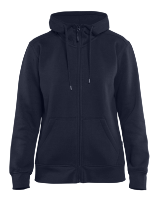 Blåkläder Dames hoodie met rits 33951048 | Marineblauw | Maat 3XL - 7330509542767