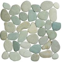 Stone Line Pebbles Mozaiek Tegel Kiezel - Groen Kiezels Ongeglazuurd 300x300mm