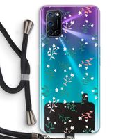 Small white flowers: Oppo A72 Transparant Hoesje met koord