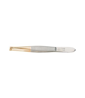 Erbe Solingen pincet recht/smal verguld 9cm (erbe92341)