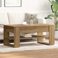 Salontafel artisanaal eikenkleurig 102 x 55 x 45 cm