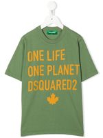 DSQUARED2 KIDS t-shirt à slogan imprimé - Vert - thumbnail