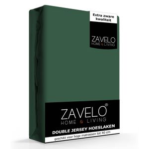 Zavelo Double Jersey Hoeslaken Groen-Lits-jumeaux (180x200 cm)