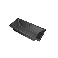 Xenz Kristal Ligbad - 170x75x48 - afvoer Midden - acryl - ebony 6985-29