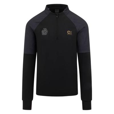 Cruyff Icon Trainingstrui 1/4-Zip Zwart Donkergrijs Goud