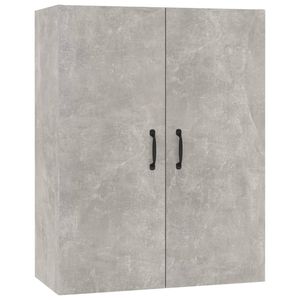 The Living Store Hangkast Betongrijs - 69.5 x 34 x 90 cm - Wandgemonteerd