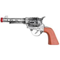 Boland Pistool/revolver - zilver - 20 cm - kunststof - western thema - verkleedaccessoire
