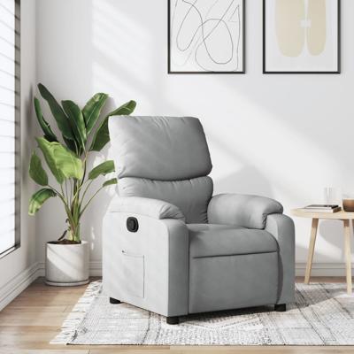 Relaxfauteuil lichtgrijze stof