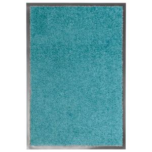 VidaXL Deurmat wasbaar 40x60 cm cyaan