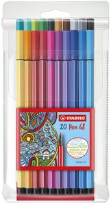 STABILO Pen 68 Mini viltstift Meerkleurig 20 stuk(s)