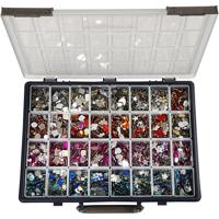 Creativ Company Strasstenen, d 6-16 mm, diverse kleuren, 32x360 stuk/ 1 doos