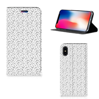 Apple iPhone X | Xs | Hoesje met Magneet | Stripes Dots
