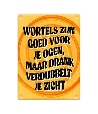 Tekstbord metaal Wortels zijn goed