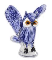 A MURANO STYLE GLASS FIGURINE OF AN OWL
