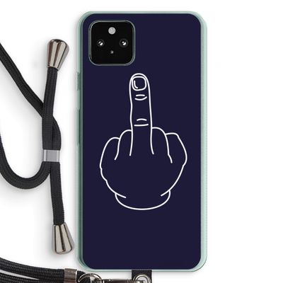 F**k U: Pixel 5a 5G Transparant Hoesje met koord
