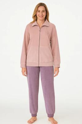 Tenderness dames huispak Velours - Winter pink - Warm winter 2-delig huispak - lounge pak dames - Copy