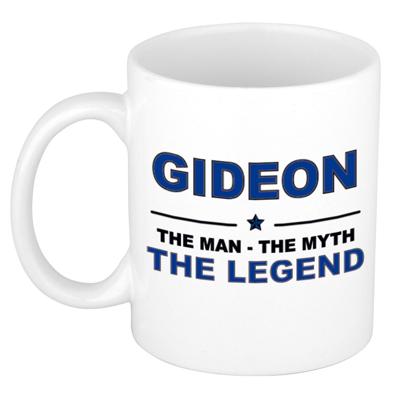 Gideon cadeau mok - man myth legend - naam koffiemok - 300 ml - collega - vaderdag