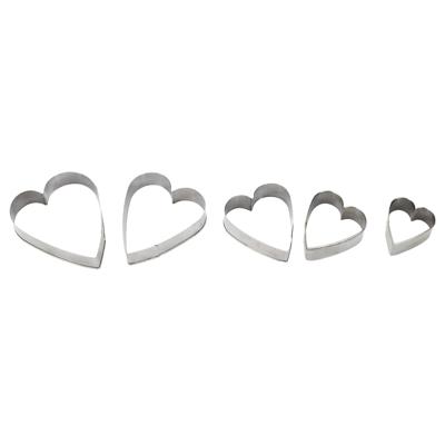 Hartvormige Koekjesvormen set - RVS - bruiloft huwelijk - valentijnsdag bakaccessoire