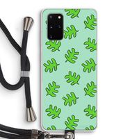 Groene blaadjes: Samsung Galaxy S20 Plus Transparant Hoesje met koord