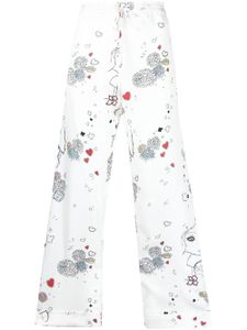 Macgraw pantalon ample à lien de resserrage - Blanc